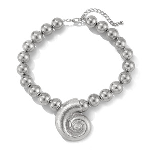 2024 <strong>Silver</strong> Metal Seashell Starfish Choker for Female Golden Snail <strong>Shell</strong> White Pearls <strong>Necklace</strong> - Product Image 6