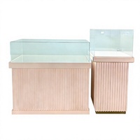 Vitrine à bijoux en acier inoxydable éclairée par LED, miroir au dos, taille personnalisable, finition durable, écologique, recyclable, étanche, pour la vente au détail