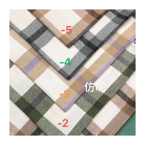 Nam Mùa Đông mùa thu ấm dệt sợi <span class=keywords><strong>CVC</strong></span> nhuộm flannel in màu đỏ kiểm tra kẻ sọc áo sơ mi vải - Product Image 3