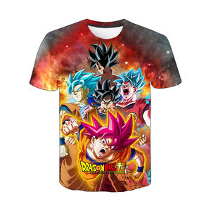 T-shirt <span class=keywords><strong>d</strong></span>écontracté à manches courtes imprimé en 3D surdimensionné de marque <span class=keywords><strong>Anime</strong></span> Ball Dragon Z Goku Hip Hop 180 grammes - Product Image 2
