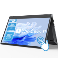 Nouvel ordinateur portable convertible 2-en-1 15,6 pouces Écran tactile Intel Core I3-10100Y 16 Go de RAM 256 Go de SSD WiFi 6 Windows 11 Home Business