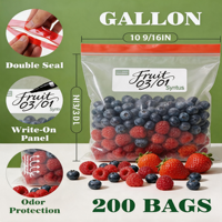 Pochette verticale transparente en LDPE avec fermeture éclair, étanche, anti-humidité, de qualité alimentaire, compatible congélateur, personnalisable avec logo de marque