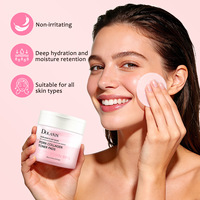 Pabrik OEM DOLANJN Salmon Pdrn Pads Pink Centella Collagen Jelly Korean Gel Niacinamide Cotton 3-Layer 155g Toner Pads