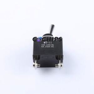 WT11T <b>Toggle</b> Switch Through hole Component (THT) Switch Single Pole Single Throw 125V 30V Cylindrical Knob - Product Image 1