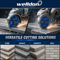 Lame de coupe diamantée multi-usages WELLDON OEM pour meuleuse d'angle, diamètre 4 pouces, arbre de 7/8 pouces, métal électroplaqué, marbre, granit
