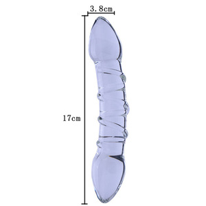 Dildo en cristal à double tête, dispositif de masturbation en verre transparent pour femmes, stimulation du point G, jouet sexuel pour adultes - Product Image 4