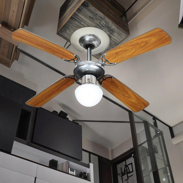 Modern LED Ceiling Fan with Light Source Iron Body and AC Motor for Home or Office