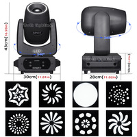 Projecteur mobile BothLighting 100W BPM Spots à batterie, lumières DMX sans fil Sharpy pour DJ, événements, scènes, mariages et fêtes