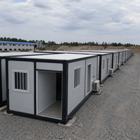 Maison conteneur pliable avec transport facile, conception pliée pour l'hébergement du personnel de projet, installation rapide pour utilisation sur chantier, maison modulaire