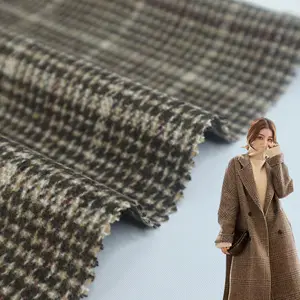 Китайский производитель, оптовая продажа, шерстяная твидовая полиэфирная ткань для женского пальто, одежды