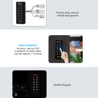 Clavier de contrôle d'accès autonome Secukey CK2 combinant clavier et lecteur de cartes RFID