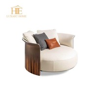 Ensemble de canapés de salon de style moderne italien, meubles de luxe haut de gamme, design de créateur, placage de bois naturel, ensemble de canapés en cuir