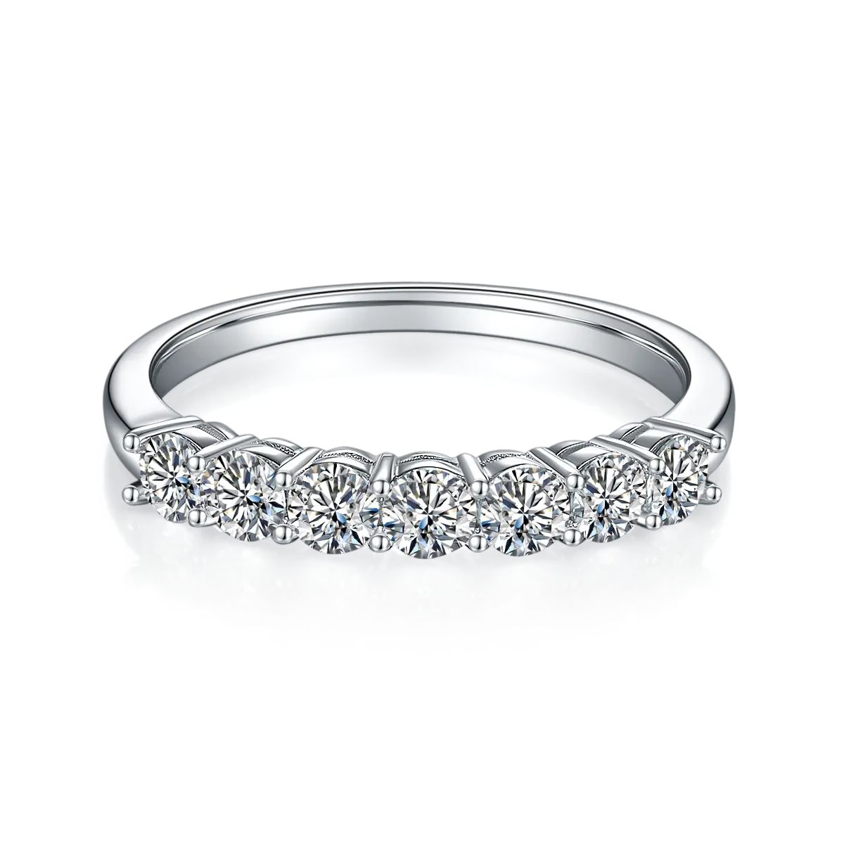 Klassiker Design Moissan ite Diamanten Tennis Liebe Verlobung 925 Silber Ring 18 Karat 14 Karat 9 Karat Gold Ring