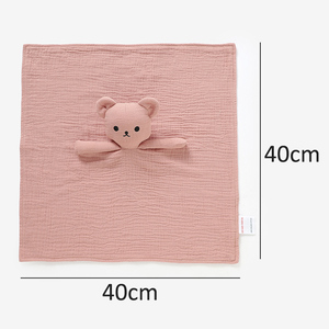 Manta <span class=keywords><strong>de</strong></span> edredón <span class=keywords><strong>de</strong></span> oso <span class=keywords><strong>de</strong></span> peluche para bebé, algodón orgánico estereoscópico, lindo bordado, suave, juguete cómodo para bebé para chico - Product Image 5