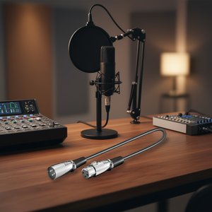 Cable de audio XLR macho a hembra de 2m y 3 pines para micrófonos - Product Image 3