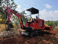 Nouvelle micro-rotoculteur agricole multifonctionnelle tout-en-un à entraînement par engrenages pour tracteur et pelle sur chenilles
