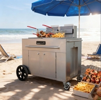 Friteuse à huile au propane pour frites françaises, friteuse commerciale extérieure au gaz GPL pour parc