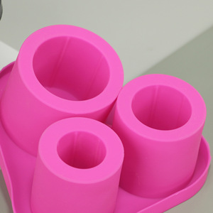 Silicone Ice Cube Mold 3 Compartment Freezer Safe Dishwasher Safe Rose Red And Black Household Ice Maker Tool - Product Image 3