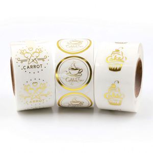 Autocollants personnalisés en feuille d'or et d'argent, étiquettes en vinyle transparent, emballage en plastique, impression personnalisée, cadeaux promotionnels d'entreprise - Product Image 1
