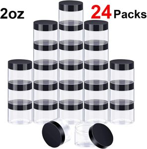 Frascos de Plástico PET de Boca Ancha de 1oz-16oz con Tapa de Rosca Transparente, Envases para Cosméticos, Cuidado de la Piel y Cremas Faciales - Product Image 2