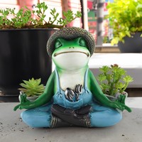 Nouvel Arrivage : Pot de Fleurs Grenouille pour Plantes Succulentes, en Résine Naturelle, Style Champêtre, Ornement de Jardin, Cour et Bureau