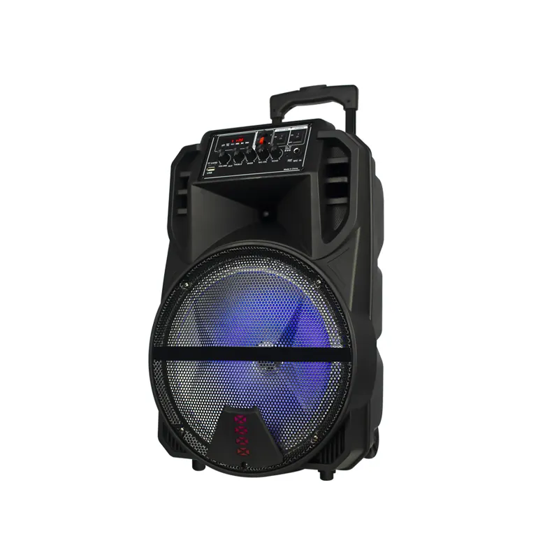 T 12 Inches Bluetooth Wireless Active Outdoor Portable Trolley Speaker With Battery /5 Inch Horn Tweeter