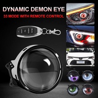 Feux de voiture LED Dynamic Devil Eye, 33 modes, lentille décorative, modification des phares, lampe de voiture Sharingan LED