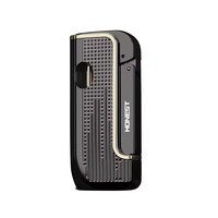 Briquet électronique Honest Tianyan 1 pour cigares, coupe-vent diamanté, recharge directe, fenêtre visuelle, en métal, gonflable