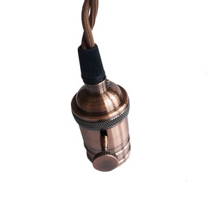 Các Loại Phụ Kiện Điện Giá Đỡ Đèn Trần Với Dây Dệt Và Trần Nhà Ổ Cắm Đèn Gốm Hoa Hồng - Product Image 4