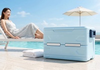45QT Opvouwbare Koelbox met TPU Opvouwbare Waterdichte Binnenvoering, Koudeketenlevering, Thermische Herbruikbare Voedselbewaarbox