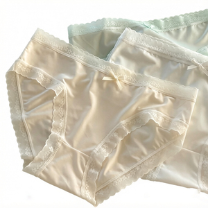 Ropa Interior Femenina al por Mayor, Bragas <span class=keywords><strong>de</strong></span> Verano Ultrafinas <span class=keywords><strong>de</strong></span> Seda <span class=keywords><strong>de</strong></span> <span class=keywords><strong>Hielo</strong></span>, Cintura Media, con Lazo, Transpirables y Sexys - Product Image 2