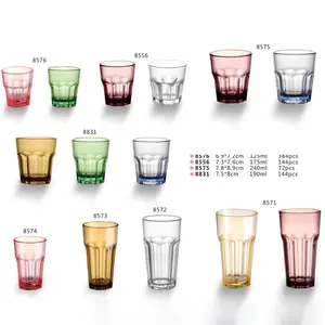 F akrilik içme bardakları 8 oz temizle kullanımlık su bardakları kırılmaz kırılmaz Tumblers içecekler kahve şarap plastik bardak