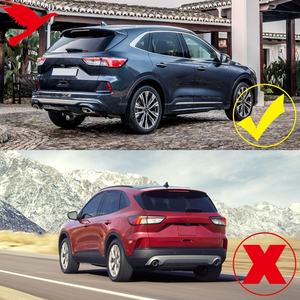 Protecteur de pare-chocs pour coffre de voiture, 2 pièces, couverture de plaque de bagage en acier, pour Ford Kuga <span class=keywords><strong>Escape</strong></span> <span class=keywords><strong>2020</strong></span>, pour coffre, intérieure et extérieure - Product Image 2