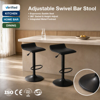 Tabouret de bar pivotant à 360 degrés avec vérin à gaz et hauteur réglable pour îlot de cuisine