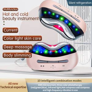 High Frequency Skin Care Facial Sculpt Tool V <b>Face</b> Lift Photon Hot Cold Neck <b>Face</b> Beauty Device Microcurrent Facial Massager - Product Image 2