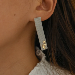 Boucles d'oreilles en forme d'étoile à huit branches, de feuille et de lune, en acier inoxydable 304 plaqué or 18 carats, avec zircon, bijoux multicolores, style contrasté en métal - Product Image 2