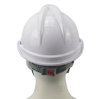 Casque de sécurité unisexe certifié ANSSI AST20HWW007 en ABS, anti-choc, anti-impact, style demi-couverture, ventilé, pour les travailleurs du bâtiment