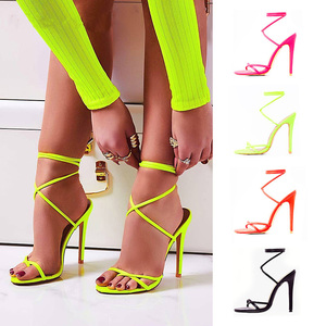 Fabbrica all'ingrosso nuova caramella colore brillante plus size scarpe da <span class=keywords><strong>donna</strong></span> perizoma tacchi alti <span class=keywords><strong>43</strong></span> <span class=keywords><strong>sandali</strong></span> - Product Image 2