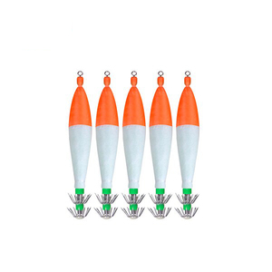NEWMAJOR 2 # -5 #   Señuelos Luminosos de ABS para Calamar con Anzuelos Enrollados, Rojo/Rosa/Naranja/Verde, Cebo de Superficie para Pesca en Agua Dulce/Salada - Product Image 3