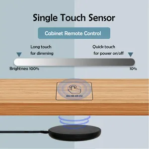 Wooden Board Smart Led Dimmer Controller Cabinet Touch Sensor Switch For Cabinet Wardrobe Led Light