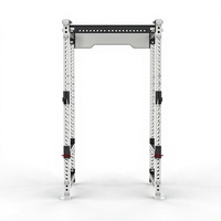 Rack de Squat Unisexe à Cadre Complet en Acier, Machine de Musculation Commerciale pour le Renforcement Corporel, Entraîneur Fonctionnel en Métal pour les Bras Liva