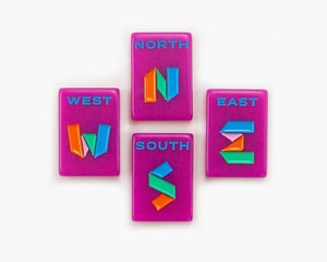Purple Acrylic American <b>Mahjong</b> Tiles <b>Set</b> 160pcs Custom Color Durable Portable Foldable Game Pieces for Family Play - Product Image 4