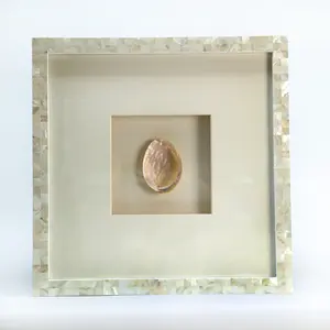 Wholesale Creative Natural Seashell Framed 3D Wall Art for Coastal Hotel