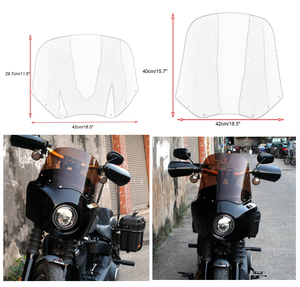 Pare-brise avant de moto 15 ''pour <span class=keywords><strong>Harley</strong></span> Dyna Low Rider <span class=keywords><strong>Street</strong></span> Bob Super <span class=keywords><strong>Glide</strong></span> FXDL FXDB - Product Image 4