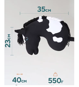 Boneka Kuda Kayu Desain Khusus <span class=keywords><strong>DR</strong></span> dengan Tongkat Boneka Hewan Berbulu untuk Anak-Anak - Product Image 1