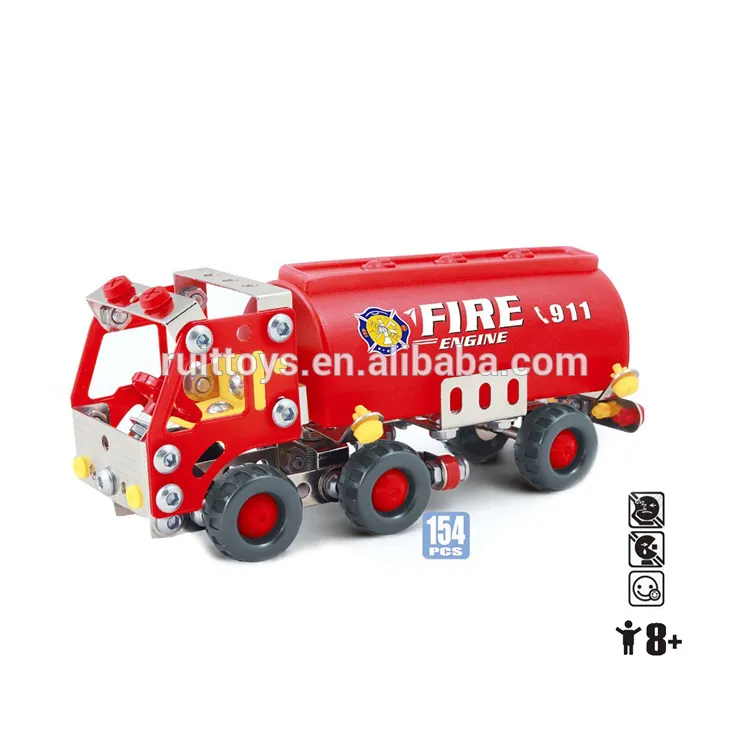 Fire Fighting Truck Iron Commander 3D Metal Jigsaw Puzzle Game