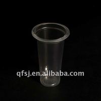 Gobelet en plastique à fond plat personnalisé, transparent, pour l'emballage alimentaire, diverses applications, qualité alimentaire, avec option de couvercle, vente en gros