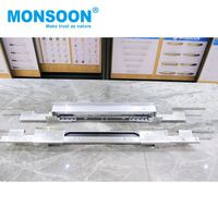 Glissière de table élévatrice automatique en acier de cuisine lourde multi-plis ouverture synchrone bidirectionnelle extensible glissière de table à manger à fermeture douce