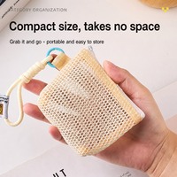 Mini trousse de toilette en maille 10x9.5x3cm, six couleurs, pochette de rangement zippée, respirante et lavable, organiseur de voyage