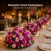 Boule de fleurs artisanales violet foncé pour centre de table de mariage, décoration d'allée pour la Saint-Valentin, la remise des diplômes, le Nouvel An chinois et le Nouvel An